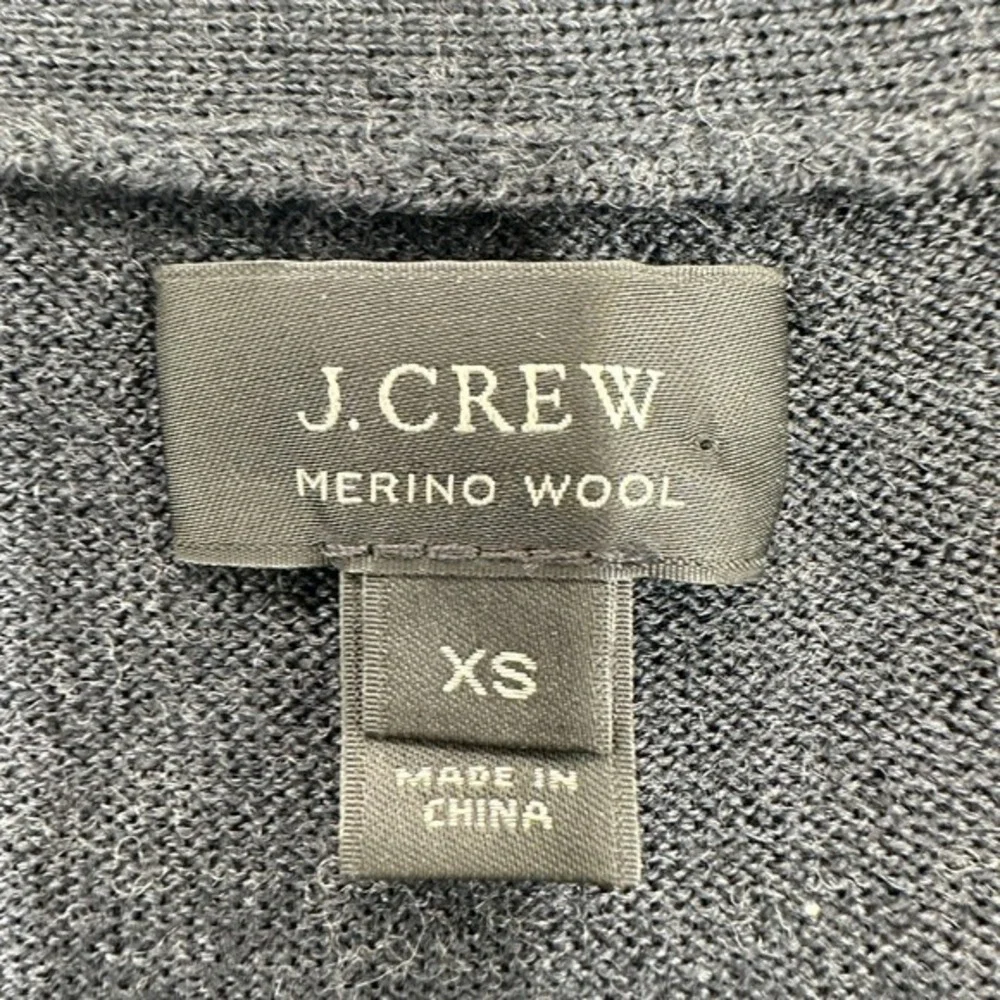J. Crew Men's Dark Gray 100% Merino Wool V Neck Sweater‎ Vest Preppy Academia